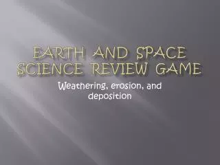 Earth and Space Science Review Game