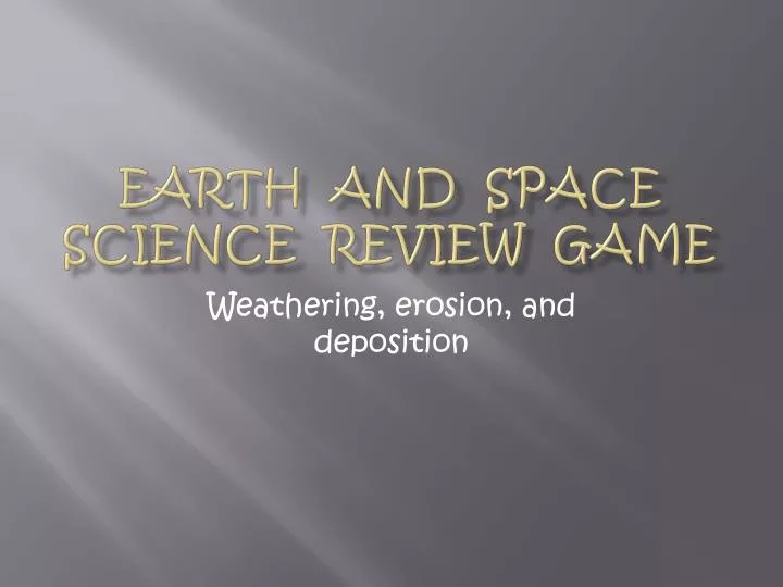 earth and space science review game