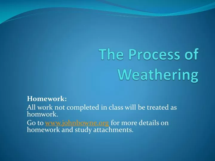 the process of weathering