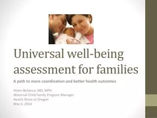 Universal well-being assessment for families