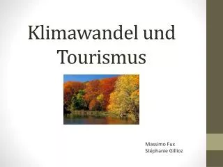 klimawandel und tourismus