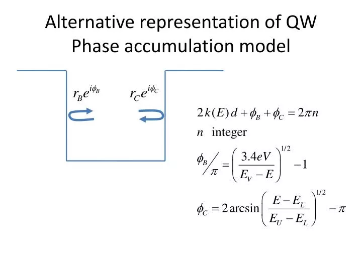 alternative representation of qw phase accumulation model