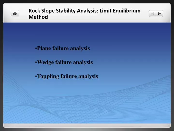 rock slope stability analysis limit equilibrium method