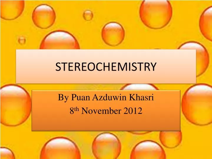 stereochemistry