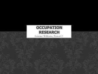 Occupation Research