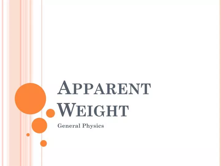 apparent weight