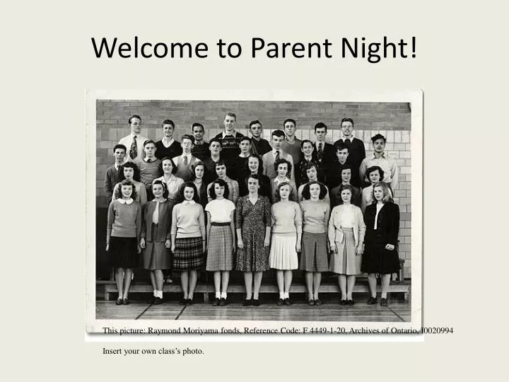 welcome to parent night