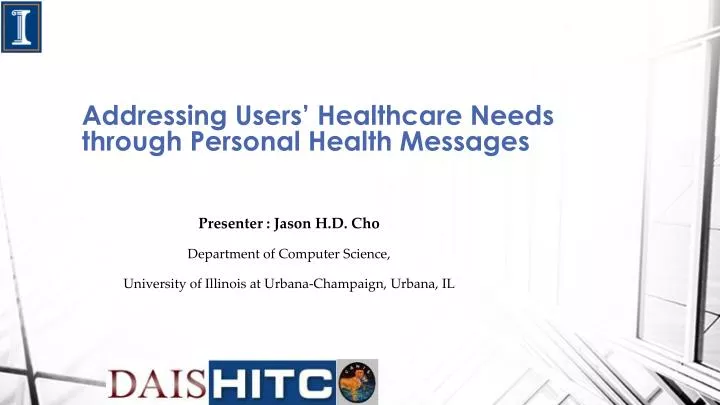 addressing users healthcare needs through personal health messages