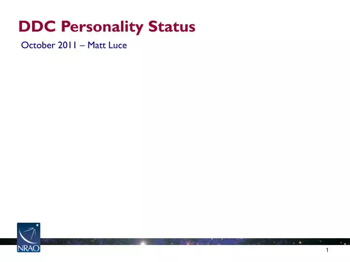 ddc personality status