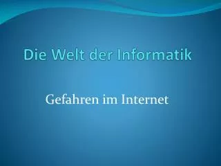 die welt der informatik