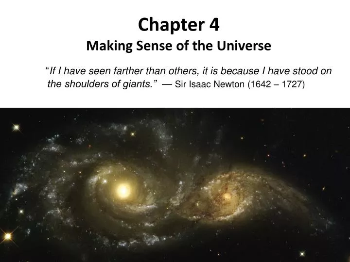 chapter 4 making sense of the universe