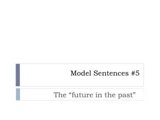 model sentences 5