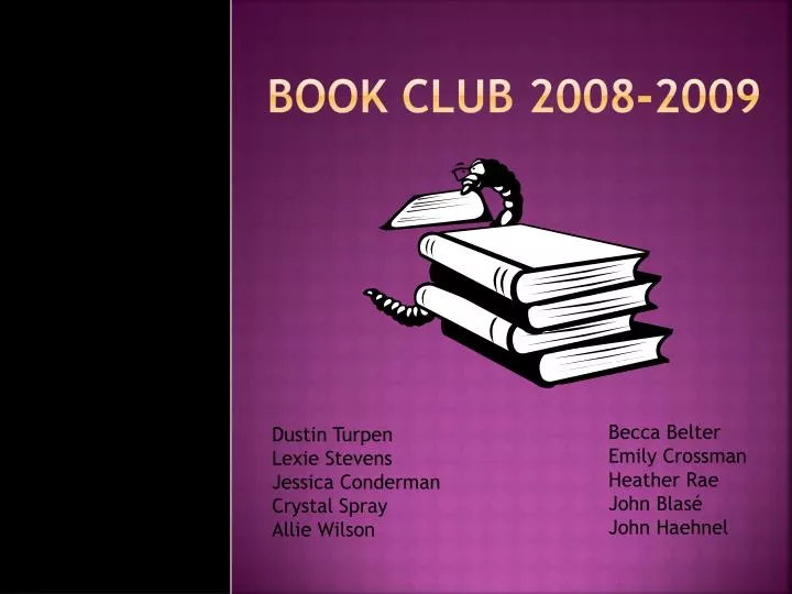 book club 2008 2009
