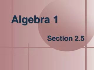 Algebra 1