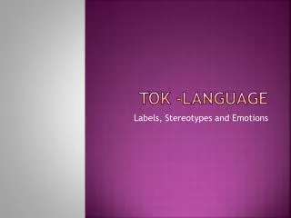 TOK -language