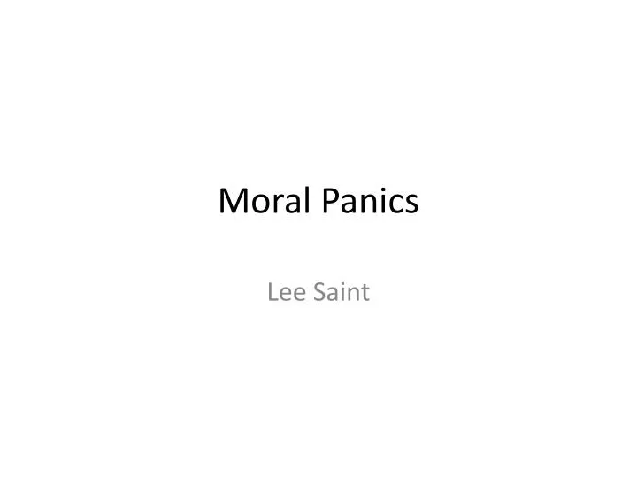 moral panics