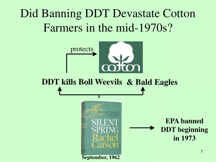 did banning ddt devastate cotton farmers in the mid 1970s