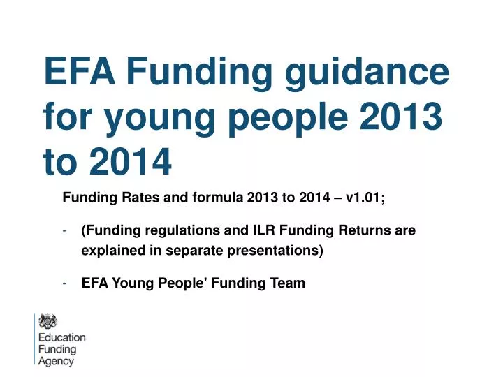 efa funding guidance for young people 2013 to 2014