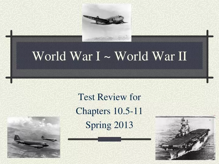 world war i world war ii