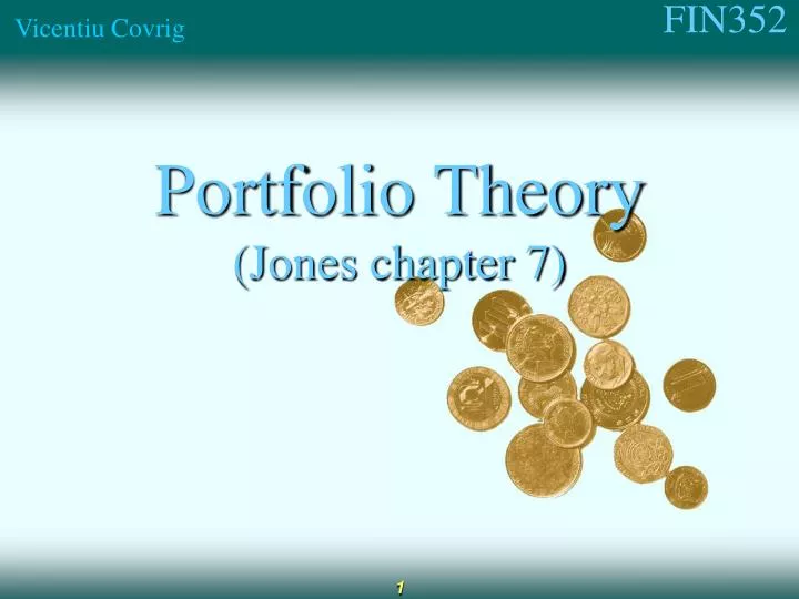 portfolio theory jones chapter 7