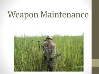 Weapon Maintenance