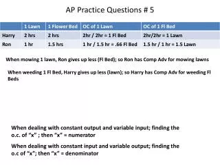 AP Practice Questions # 5