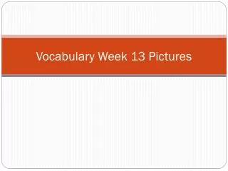 vocabulary week 13 pictures