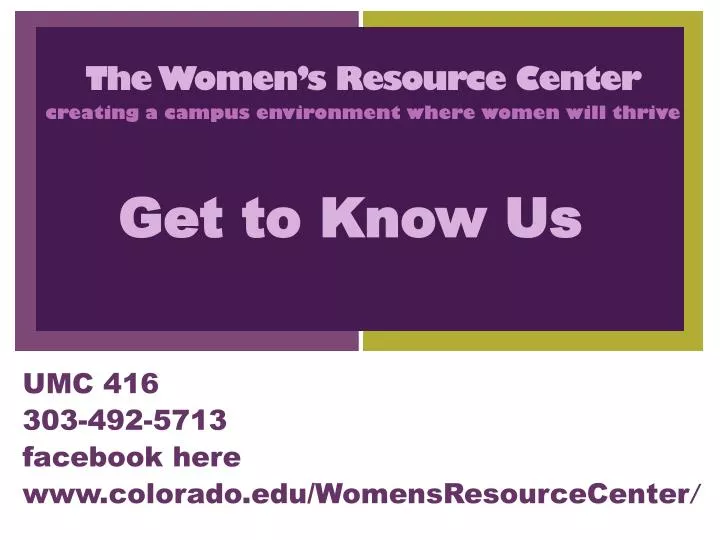 the women s resource center