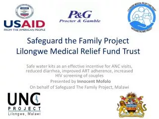 Safeguard the Family Project Lilongwe Medical Relief Fund Trust