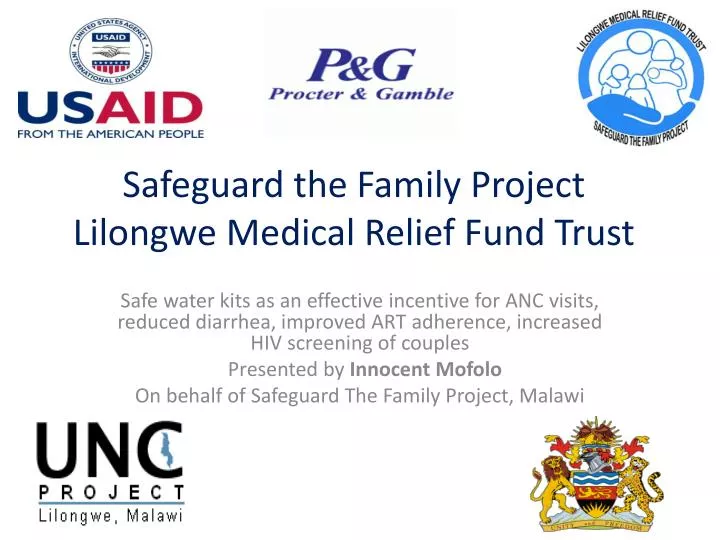 safeguard the family project lilongwe medical relief fund trust