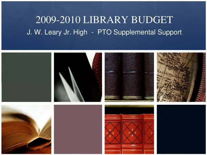 2009 2010 library budget