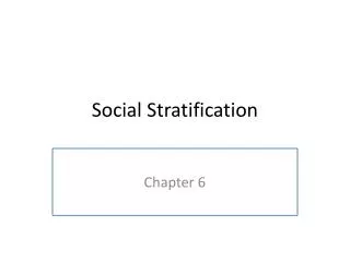 Social Stratification