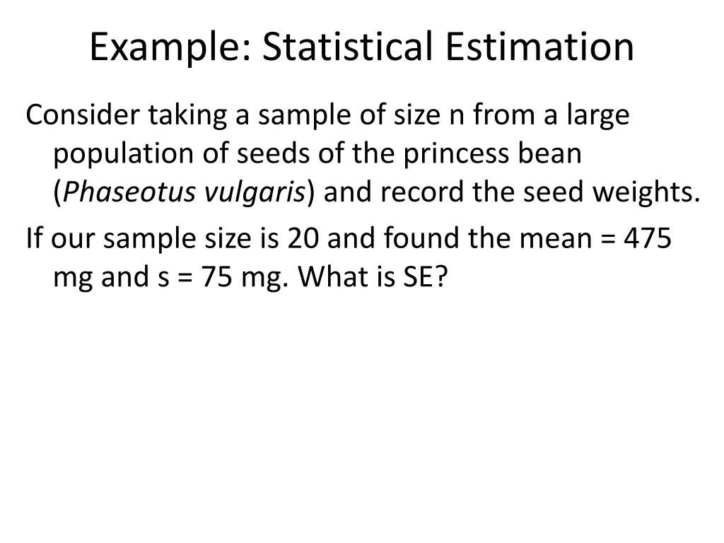 PPT - Example: Statistical Estimation PowerPoint Presentation, free ...
