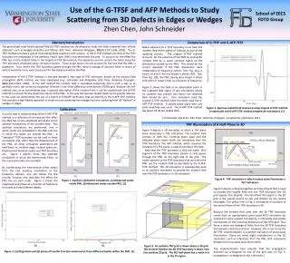 Use of the G-TFSF and AFP Methods to Study Scattering from 3D Defects in Edges or Wedges