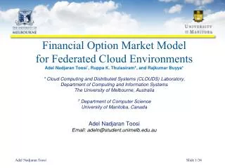 Financial Option Market Model for Federated Cloud Environments