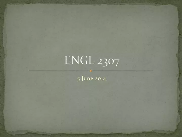 engl 2307