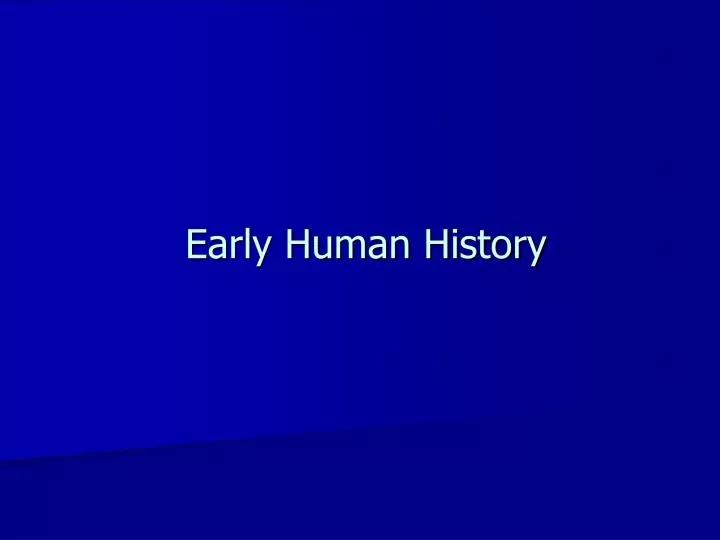 early human history