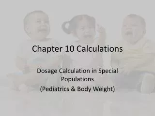Chapter 10 Calculations