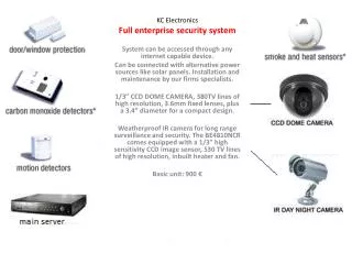 KC Electronics Full enterprise security system