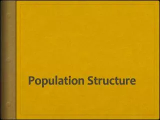 Population Structure