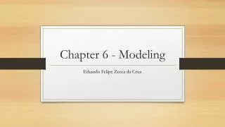 Chapter 6 - Modeling