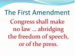 The First Amendment - slide 1
