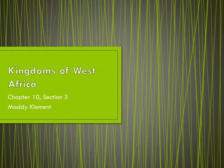 kingdoms of west africa