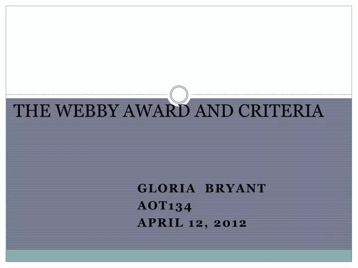 the webby award and criteria