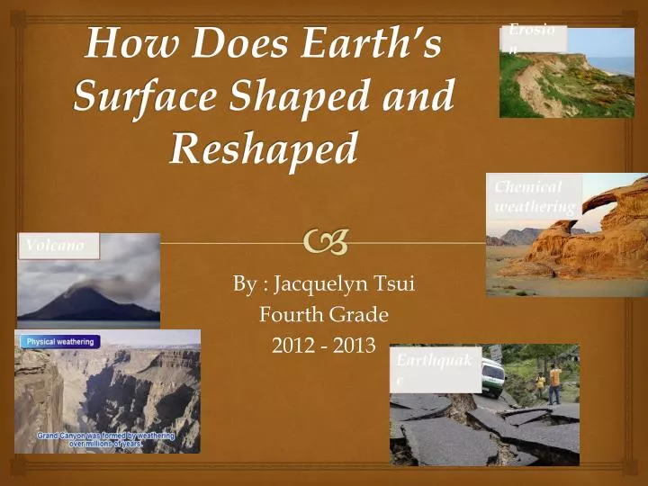 how does earth s surface shaped and reshaped