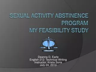 Sexual Activity Abstinence Program My Feasibility Study
