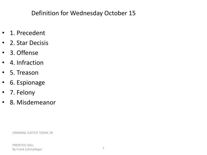 definition for wednesday october 15