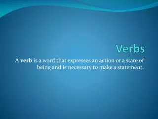 Verbs