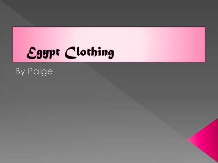 egypt clothing