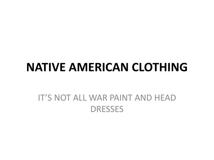 native american clothing